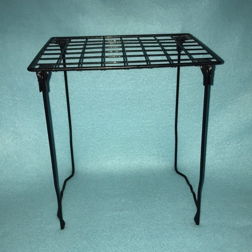 📚LOCKER shelf foldable black coated metal